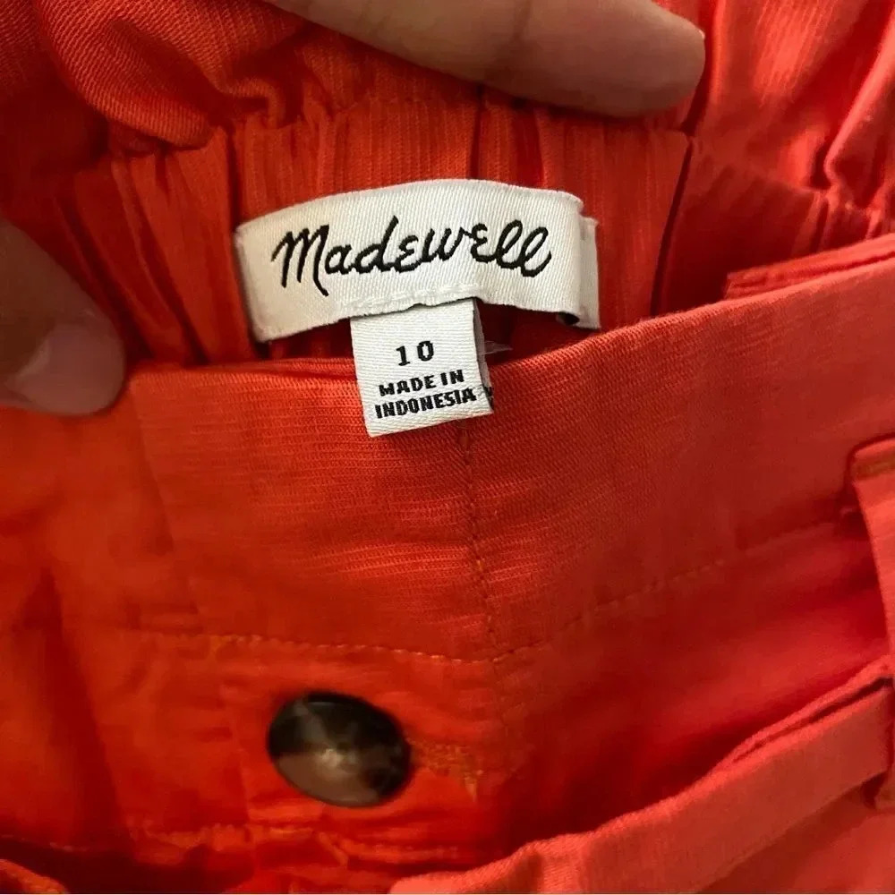 NWT Madewell Paperbag Belted Shorts - Picture 4 of 6